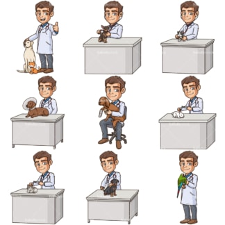 Male veterinarian. PNG - JPG and infinitely scalable vector EPS - on white or transparent background.