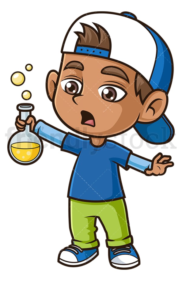 Hispanic science boy. PNG - JPG and vector EPS (infinitely scalable).