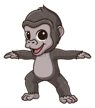 Gorilla doing yoga. PNG - JPG and vector EPS (infinitely scalable).