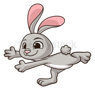 Rabbit doing yoga. PNG - JPG and vector EPS (infinitely scalable).