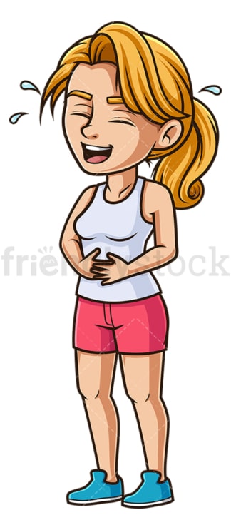 Caucasian woman laughing. PNG - JPG and vector EPS (infinitely scalable).