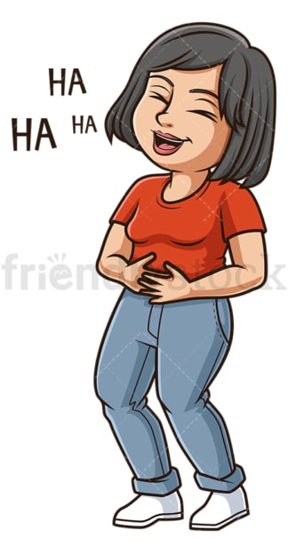 Middle-Aged woman laughing. PNG - JPG and vector EPS (infinitely scalable).