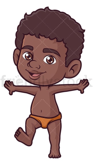 Little boy bushman. PNG - JPG and vector EPS (infinitely scalable).