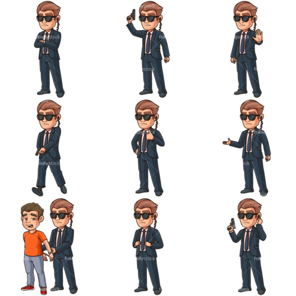 Secret service agent. PNG - JPG and infinitely scalable vector EPS - on white or transparent background.