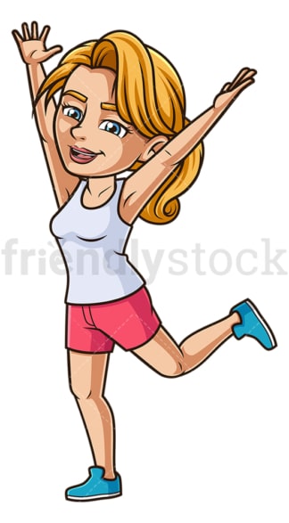 Cheerful woman. PNG - JPG and vector EPS (infinitely scalable).