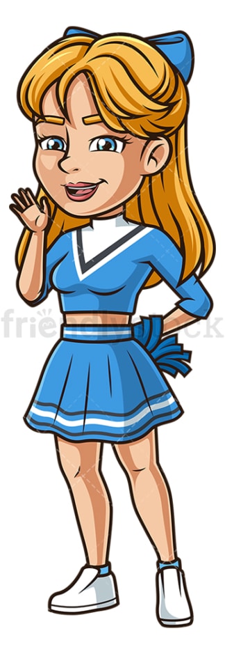 Friendly caucasian cheerleader. PNG - JPG and vector EPS (infinitely scalable).