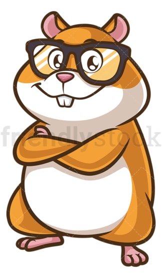 Hamster with glasses. PNG - JPG and vector EPS (infinitely scalable).