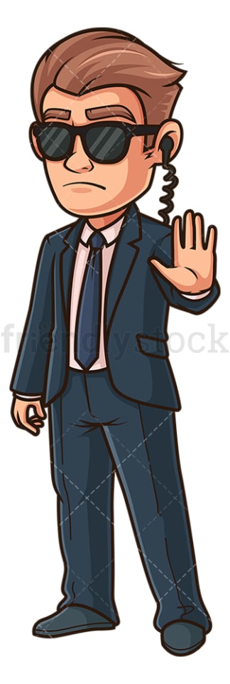 Special agent stop gesture. PNG - JPG and vector EPS (infinitely scalable).