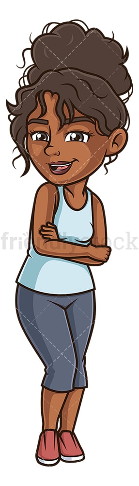Jolly black woman. PNG - JPG and vector EPS (infinitely scalable).