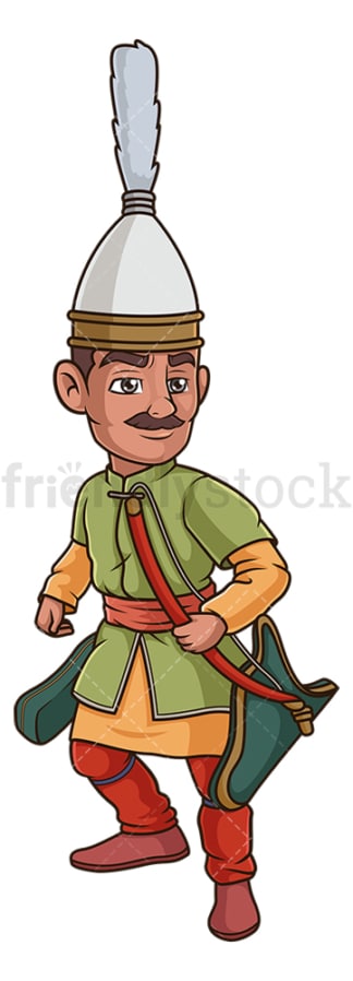 Ottoman turk archer. PNG - JPG and vector EPS (infinitely scalable).