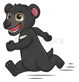 Tasmanian devil running. PNG - JPG and vector EPS (infinitely scalable).