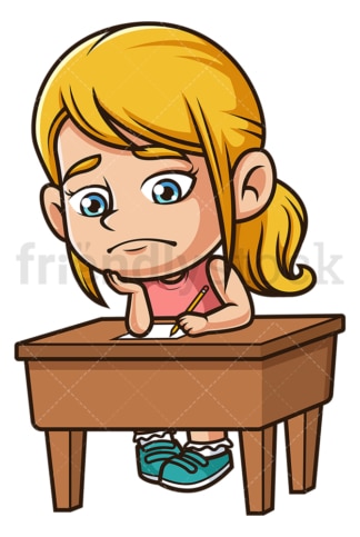 Disappointed little girl. PNG - JPG and vector EPS (infinitely scalable).