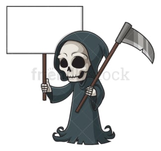Grim reaper blank sign. PNG - JPG and vector EPS (infinitely scalable).