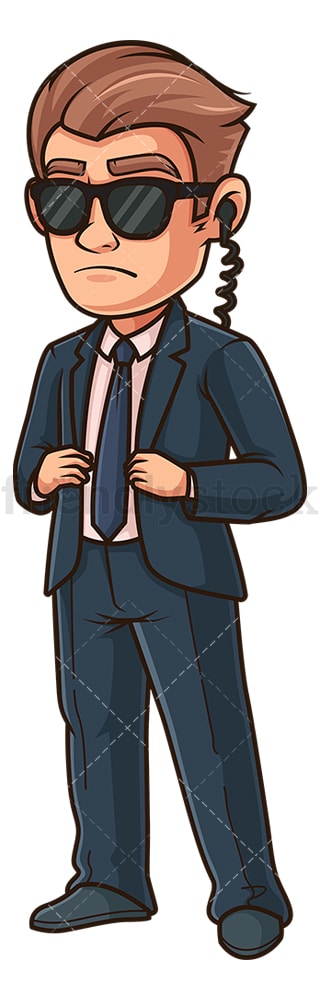 Confident secret service agent. PNG - JPG and vector EPS (infinitely scalable).