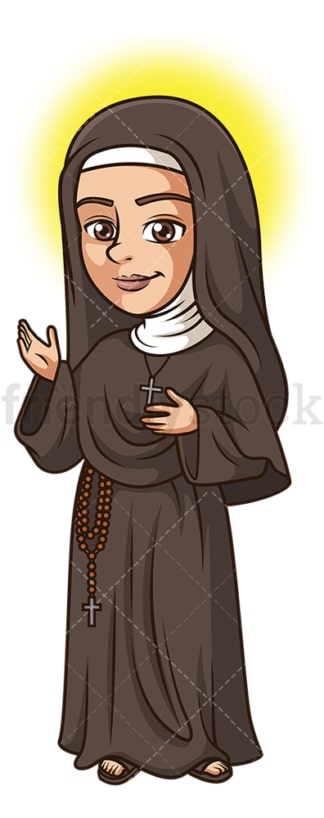 Saint maria faustina kowalska. PNG - JPG and vector EPS file formats (infinitely scalable). Image isolated on transparent background.