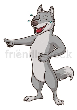 Wolf laughing. PNG - JPG and vector EPS (infinitely scalable).