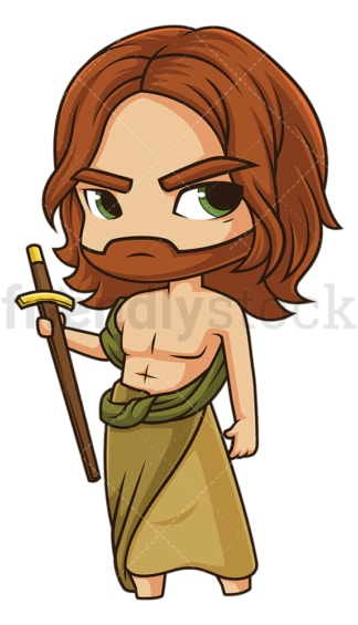 Chibi god freyr. PNG - JPG and vector EPS file formats (infinitely scalable). Image isolated on transparent background.