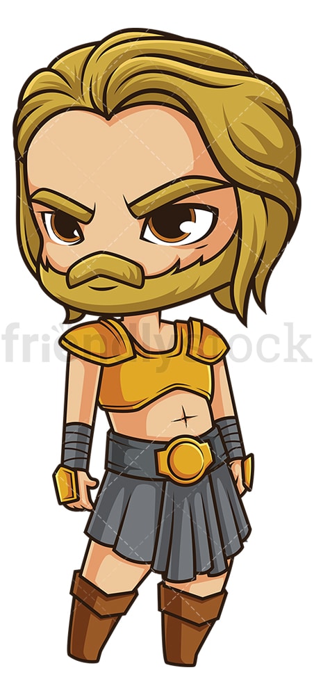 Chibi god balder. PNG - JPG and vector EPS file formats (infinitely scalable). Image isolated on transparent background.