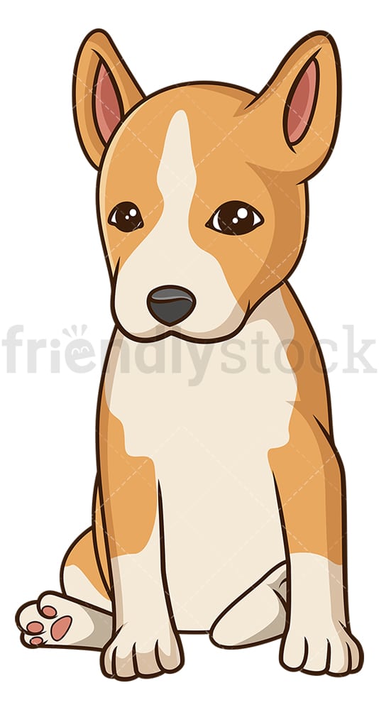 Cute basenji dog puppy. PNG - JPG and vector EPS (infinitely scalable).