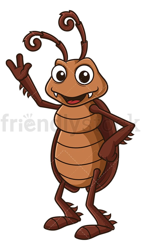 Happy cockroach. PNG - JPG and vector EPS file formats (infinitely scalable). Image isolated on transparent background.