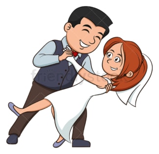 Bride and groom tango. PNG - JPG and vector EPS (infinitely scalable).