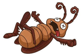 Dead cockroach. PNG - JPG and vector EPS file formats (infinitely scalable). Image isolated on transparent background.