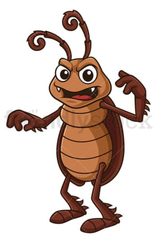 Scary cockroach. PNG - JPG and vector EPS file formats (infinitely scalable). Image isolated on transparent background.