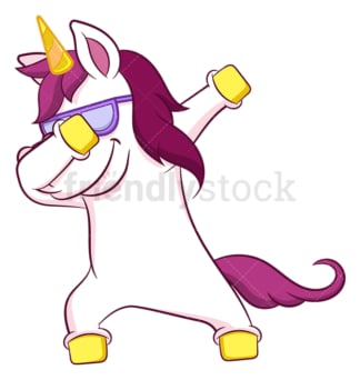 Unicorn doing the dab. PNG - JPG and vector EPS (infinitely scalable).