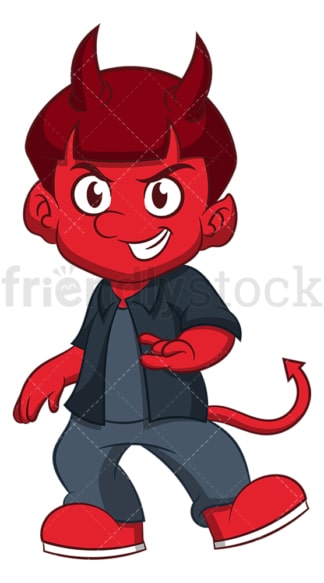 Little boy devil. PNG - JPG and vector EPS (infinitely scalable).