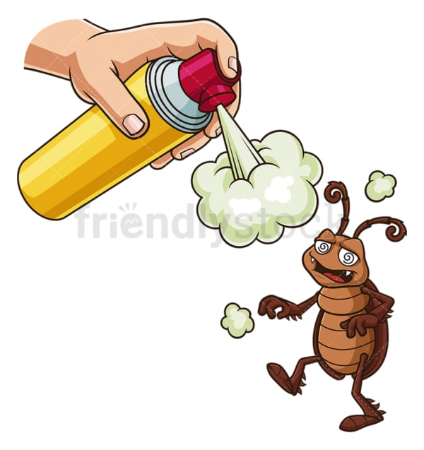 Cockroach repellent spray. PNG - JPG and vector EPS file formats (infinitely scalable). Image isolated on transparent background.