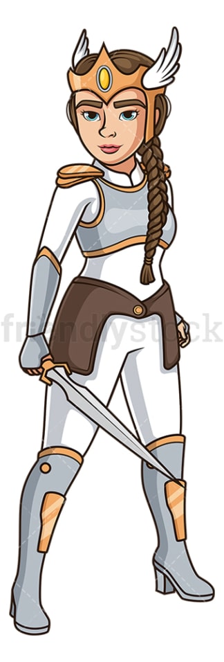Valkyrie with sword. PNG - JPG and vector EPS (infinitely scalable).