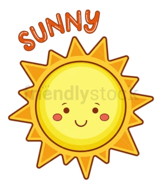 Weather emoji sunny. PNG - JPG and vector EPS file formats (infinitely scalable). Image isolated on transparent background.