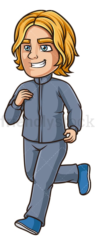 Young man jogging. PNG - JPG and vector EPS (infinitely scalable).