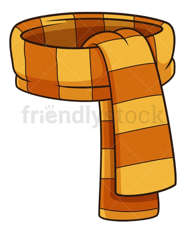 Autumn scarf. PNG - JPG and vector EPS file formats (infinitely scalable). Image isolated on transparent background.