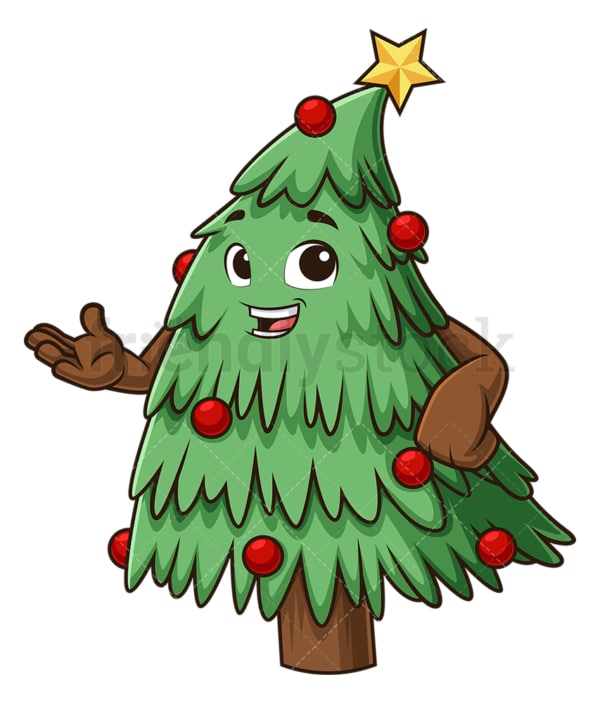 Christmas tree presenting. PNG - JPG and vector EPS (infinitely scalable).