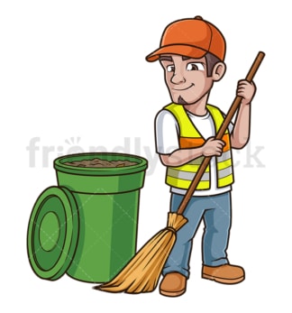 Dustman sweeping. PNG - JPG and vector EPS (infinitely scalable).