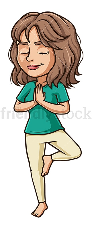 Latin woman meditating. PNG - JPG and vector EPS (infinitely scalable).