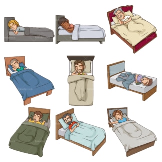 Men sleeping. PNG - JPG and infinitely scalable vector EPS - on white or transparent background.