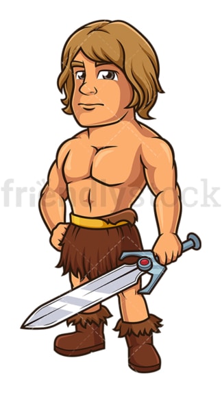 Beowulf holding sword. PNG - JPG and vector EPS (infinitely scalable).