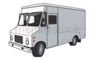 Delivery van. PNG - JPG and vector EPS file formats (infinitely scalable). Image isolated on transparent background.