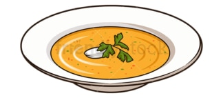 Plate of soup. PNG - JPG and vector EPS file formats (infinitely scalable). Image isolated on transparent background.