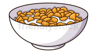 Bowl of cereal. PNG - JPG and vector EPS file formats (infinitely scalable). Image isolated on transparent background.