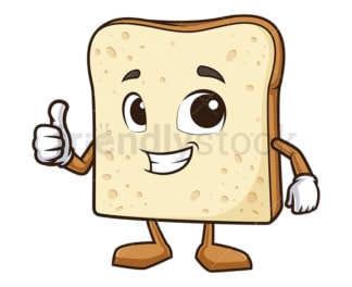 Toast bread thumbs up. PNG - JPG and vector EPS (infinitely scalable).