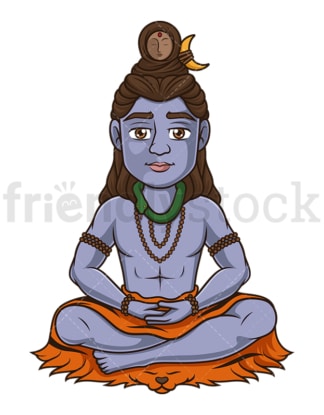 Hindu god shiva. PNG - JPG and vector EPS file formats (infinitely scalable). Image isolated on transparent background.
