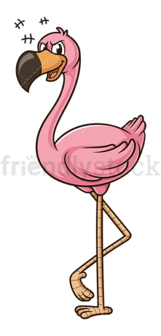 Evil flamingo. PNG - JPG and vector EPS (infinitely scalable).