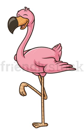 Happy flamingo. PNG - JPG and vector EPS (infinitely scalable).