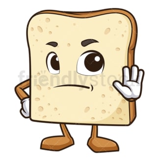 Toast bread stop sign. PNG - JPG and vector EPS (infinitely scalable).
