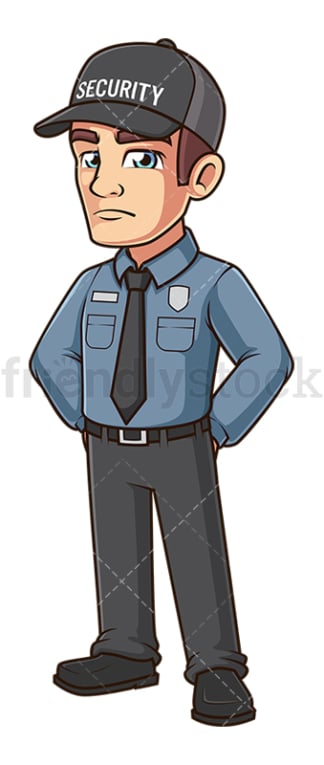 Caucasian security guard. PNG - JPG and vector EPS (infinitely scalable).