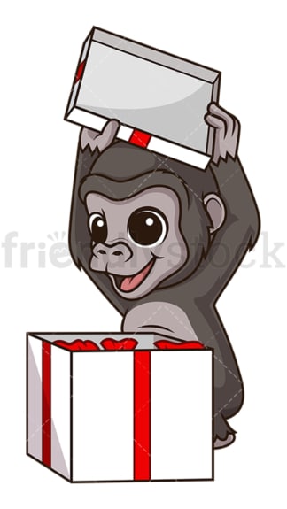 Birthday gorilla. PNG - JPG and vector EPS (infinitely scalable).
