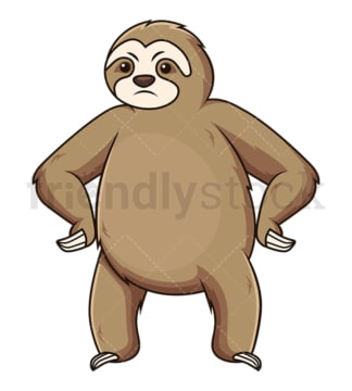 Mad sloth. PNG - JPG and vector EPS (infinitely scalable).
